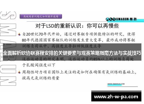 全面解析欧协联赛程安排的关键要素与观赛策略指南方法与实战技巧